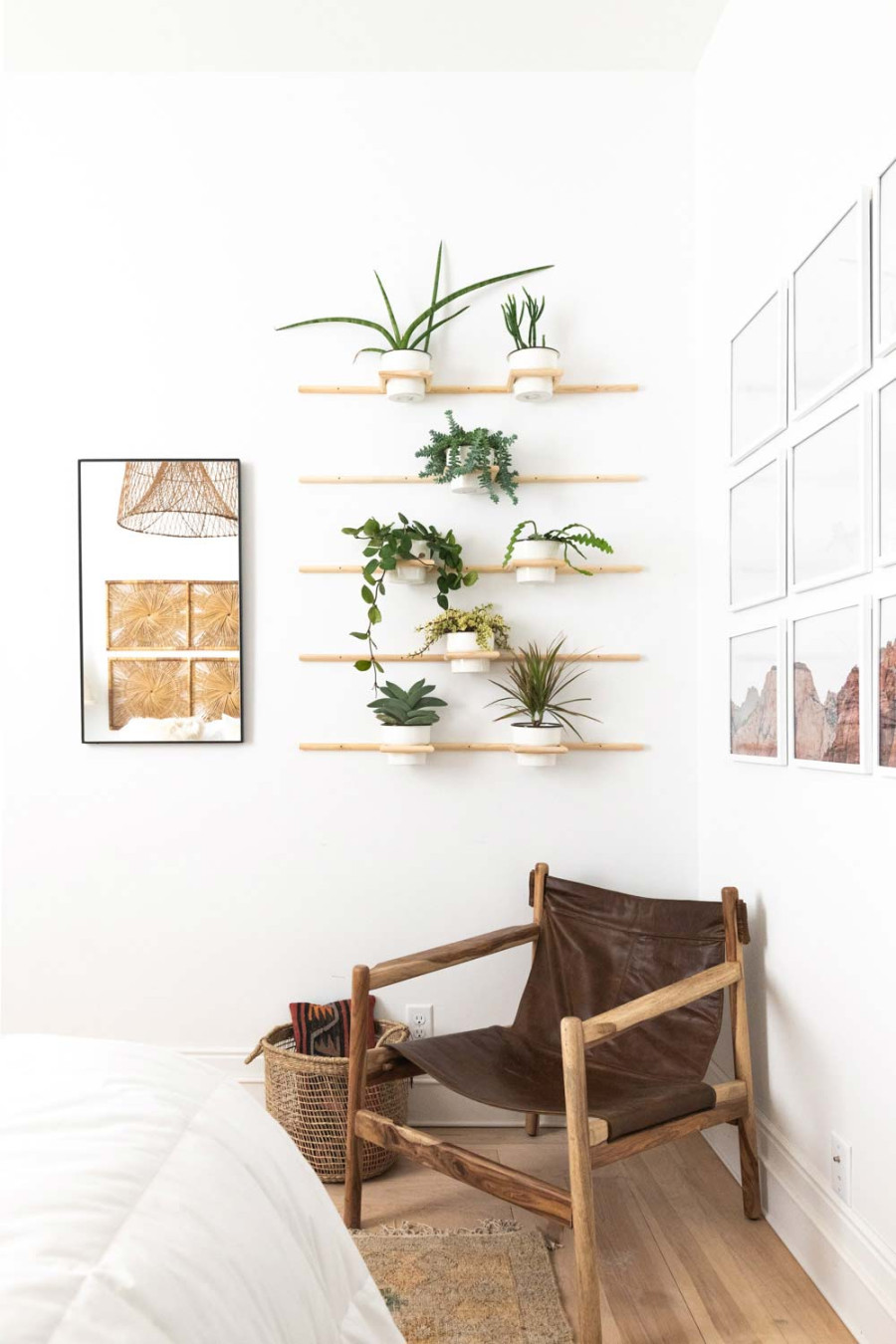 DIY Living Wall  Wooden Dowel Plant Holders • Vintage Revivals