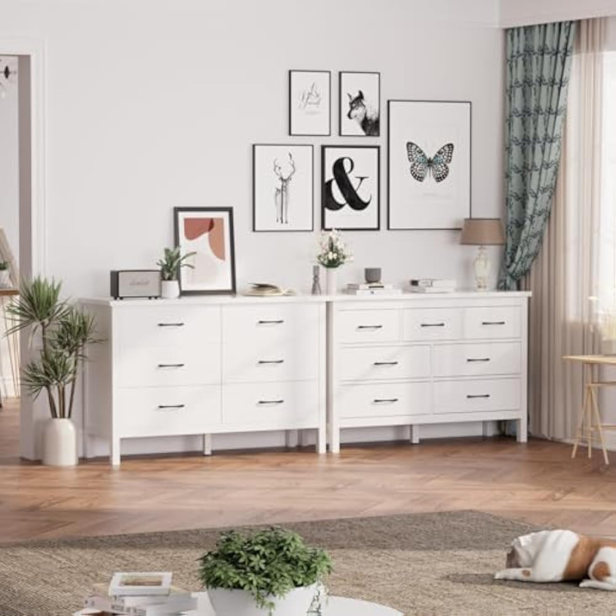 Drawer Dresser, White Modern Dressers for Bedroom, Singapore  Ubuy