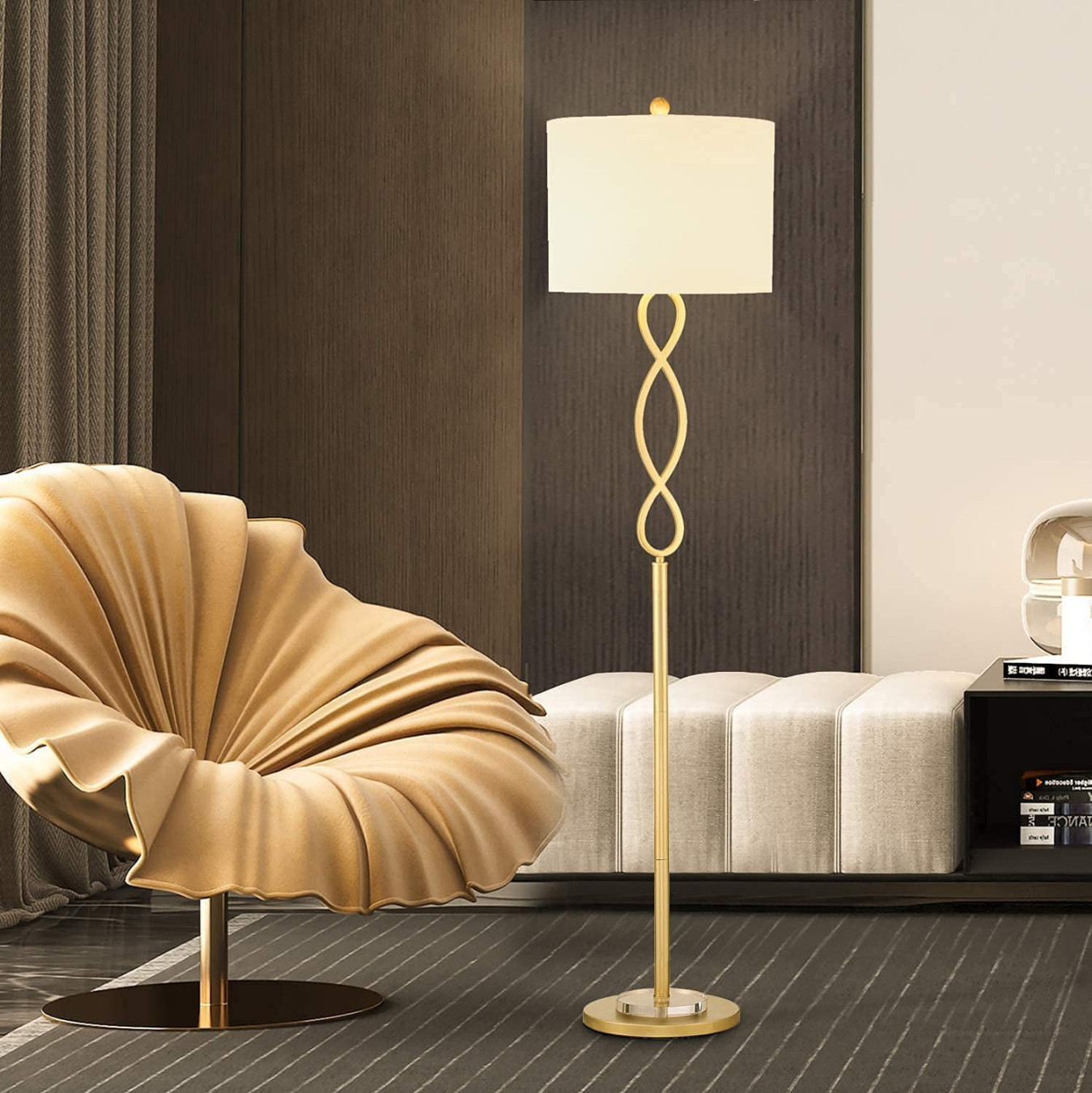 Elegant Gold Floor Lamp for Living Room and Reading Singapore