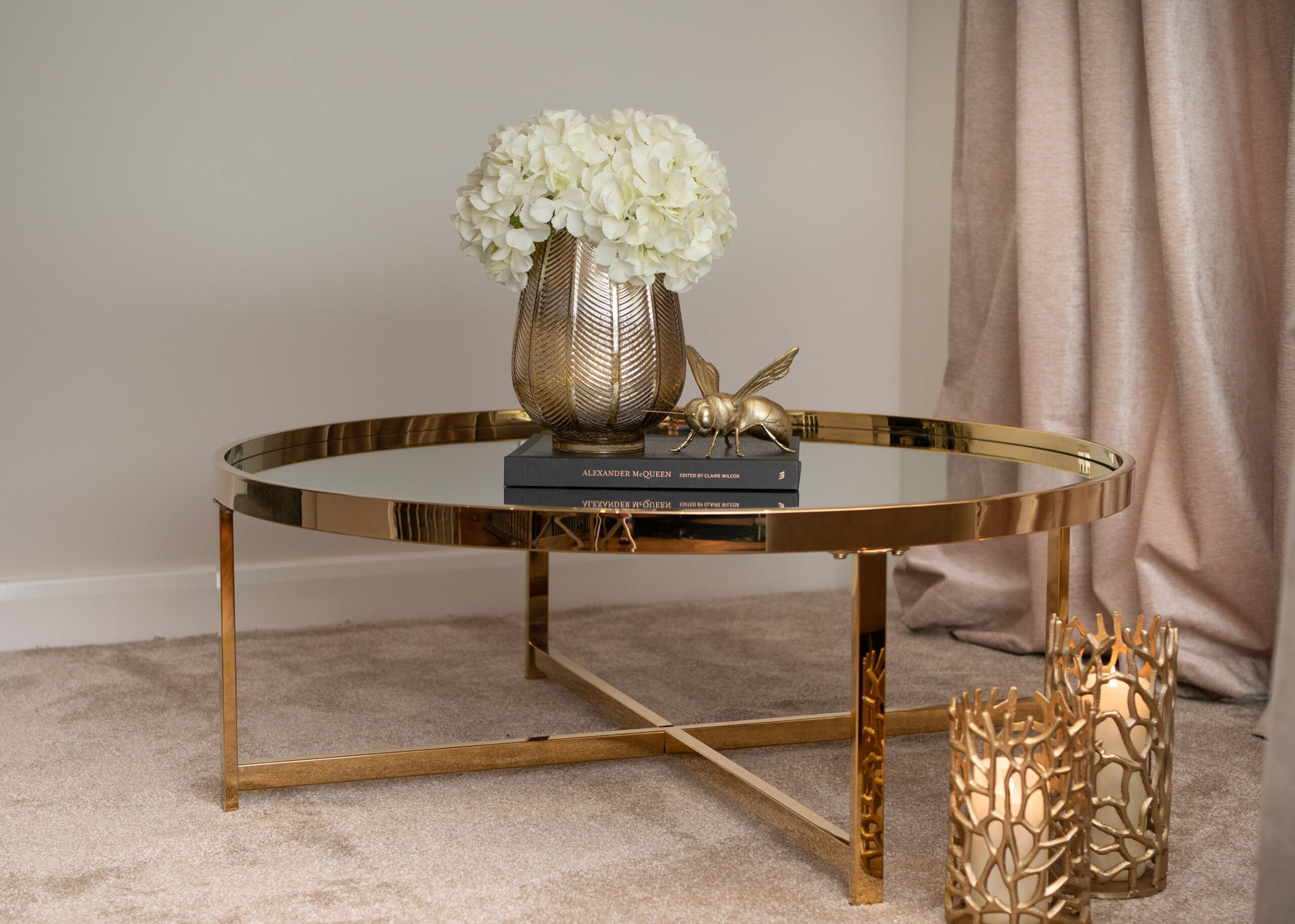 Gold Round Coffee Table Circular Gold Coffee Table Gold Table Gold