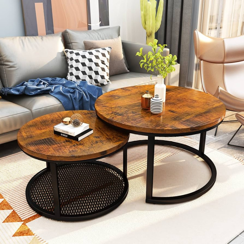 Lamerge Coffee Table Set of , Nesting Coffee Table for Living