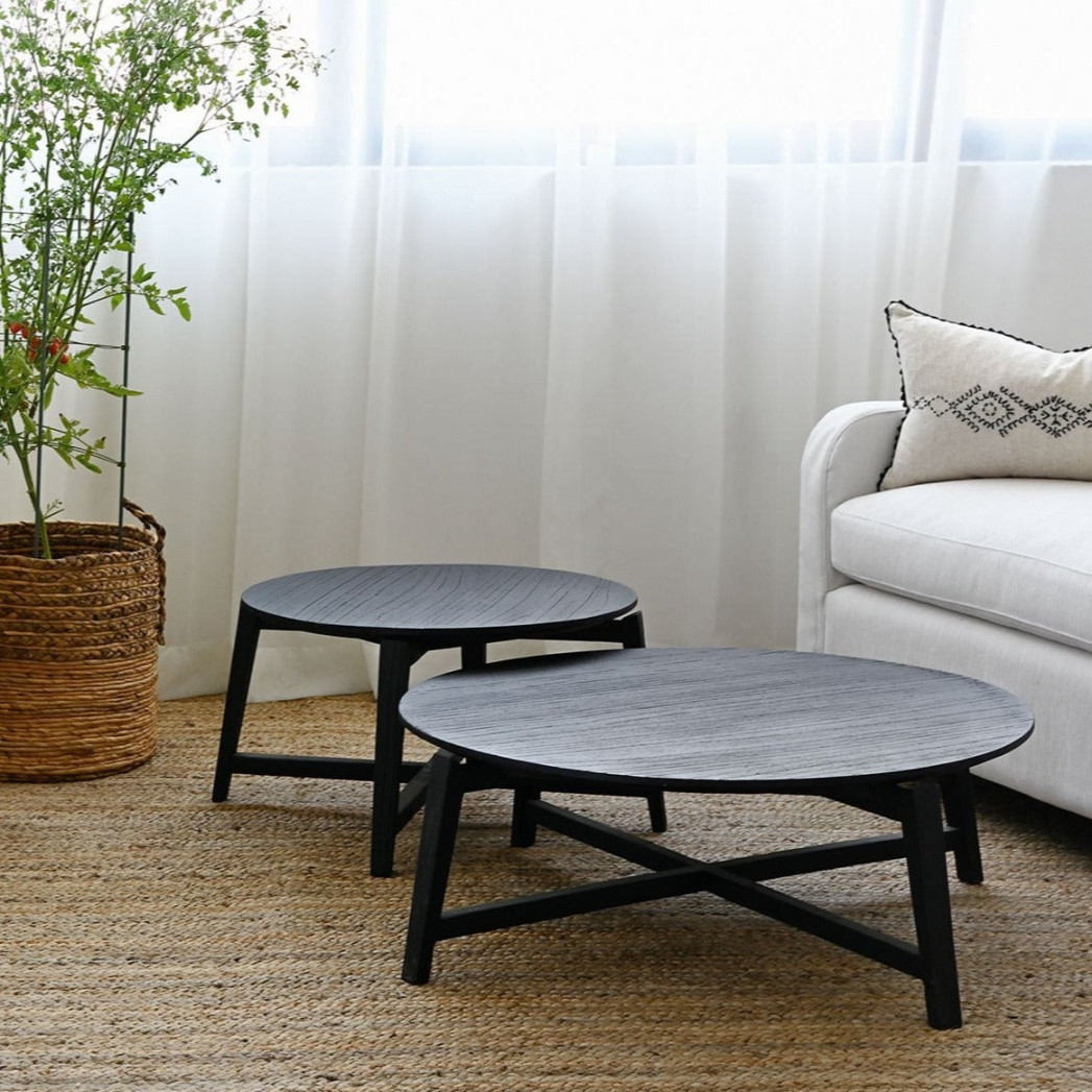 Milou Teak Coffee Table - Black