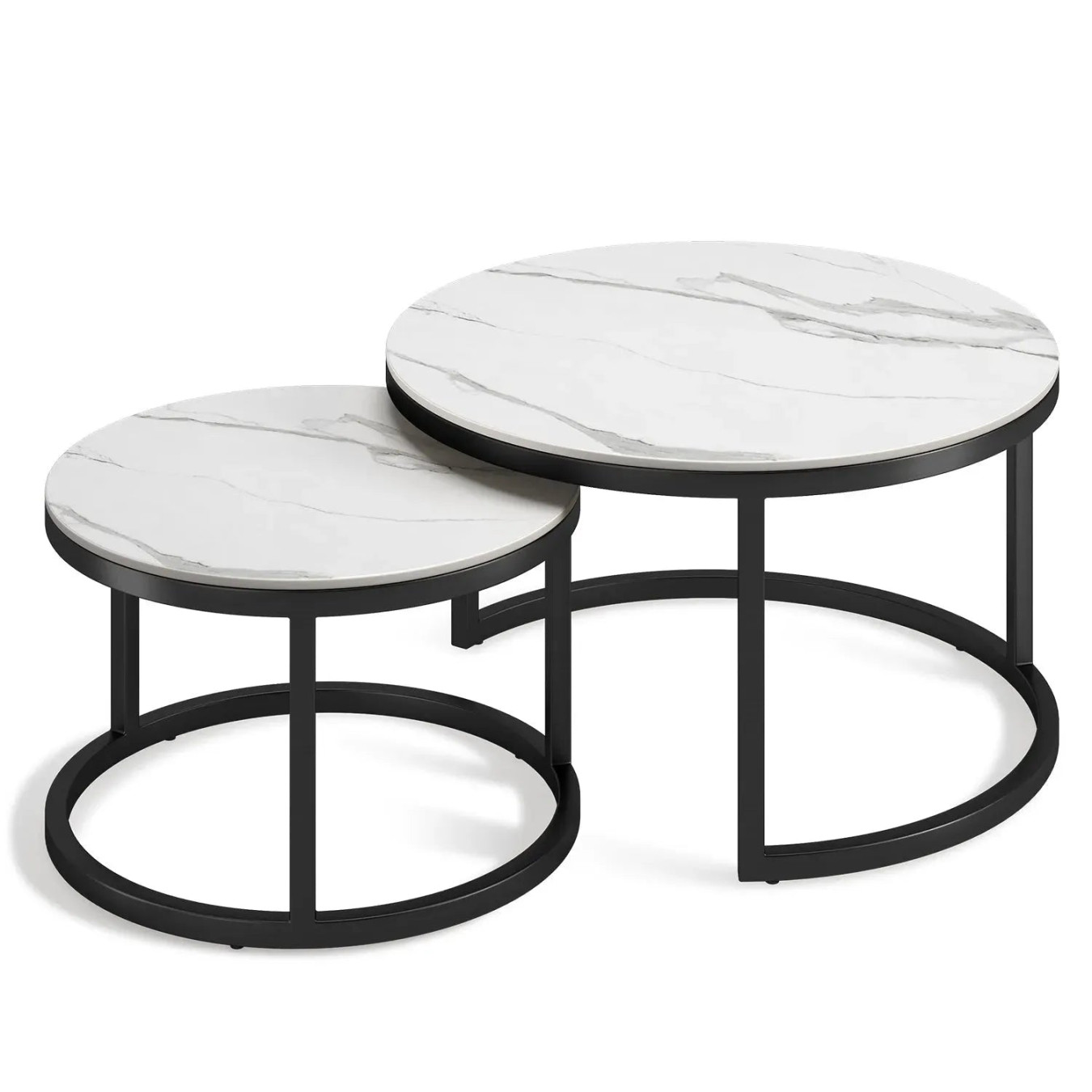 Modern Sintered Stone Coffee Table BLACK – LOFT HOME