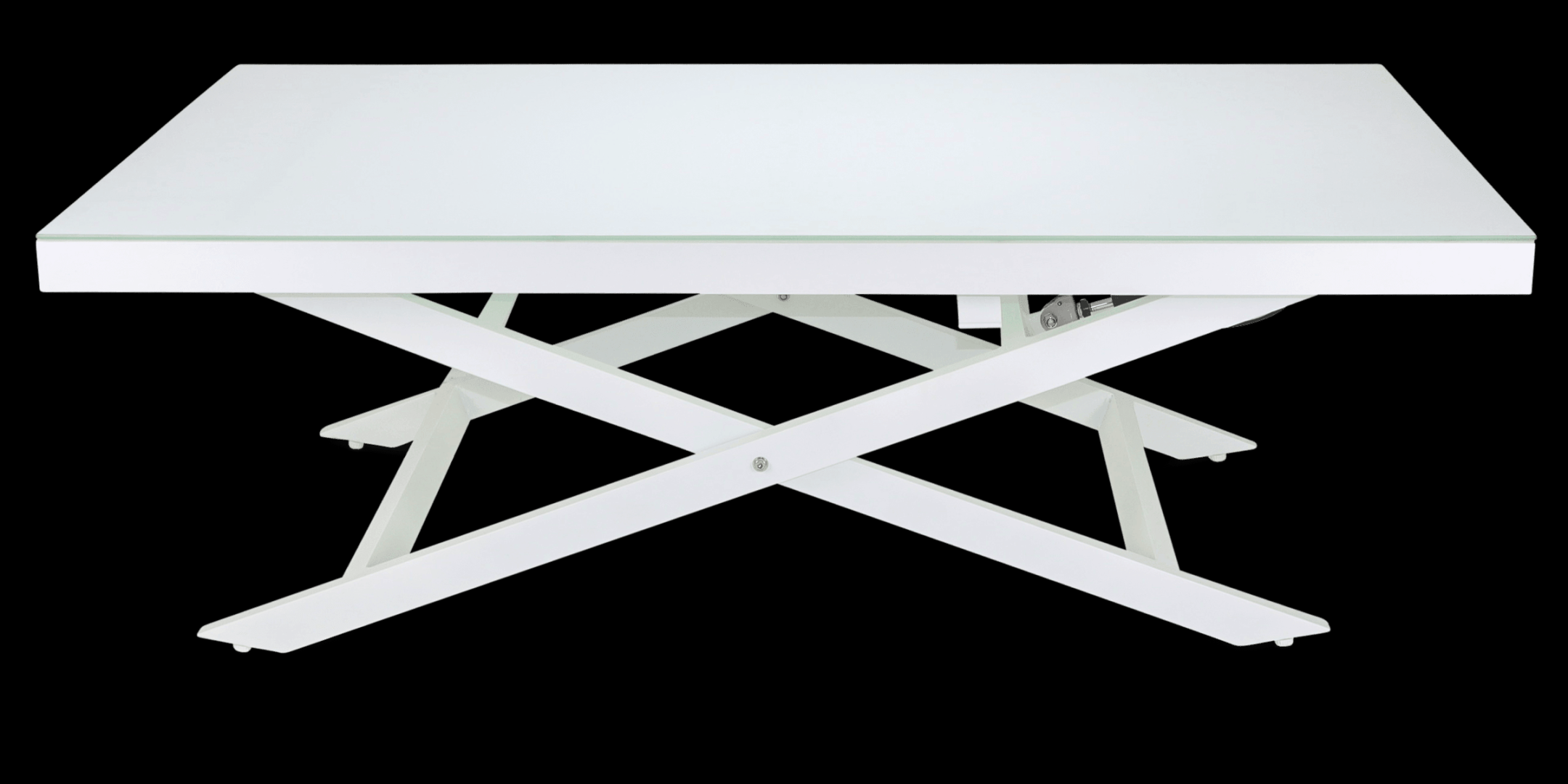 Mykonos Adjustable Outdoor Coffee Table in Arctic White Aluminium