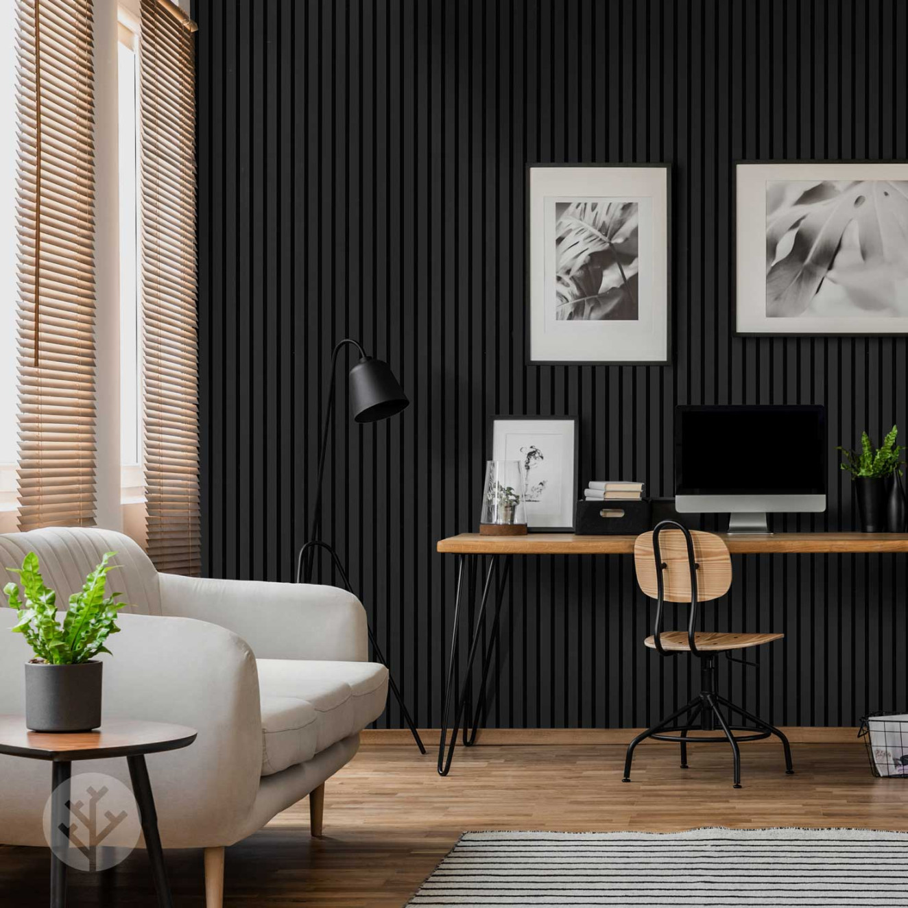 Slatpanel® Black Colour Acoustic Slat Wall Panels