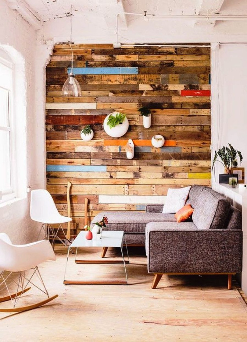 Warmth and Texture:  Unique Living Room Wood Accent Walls  Decoist