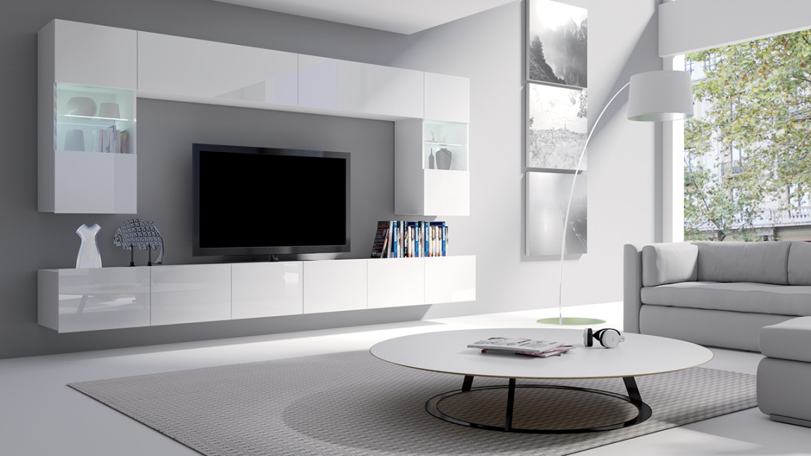 White furniture in the living room Blog mebline-furniture