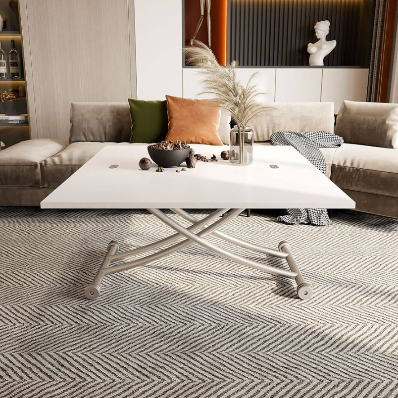 XIHUAN Lift Top Coffee Table Extendable to Dining Table, Height